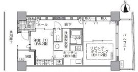 アクティ汐留 1206 間取り図