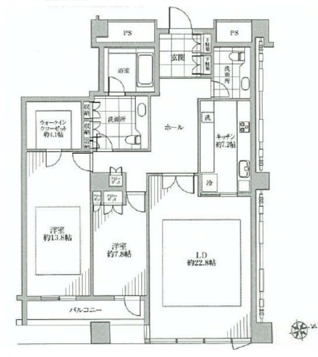 ザ・ウエストミンスター六本木 6階 間取り図