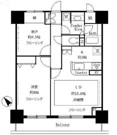 サンクレール荒川ブランガーデン 504 間取り図