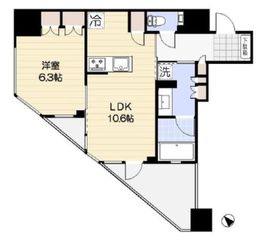 パークタワー渋谷本町 16階 間取り図