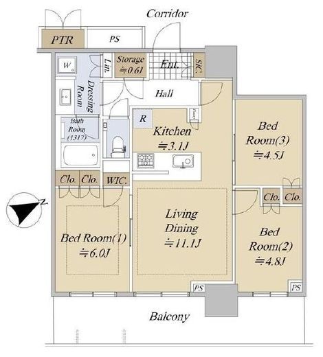 THE TOWER JUJO (ザ・タワー十条) 31階 間取り図