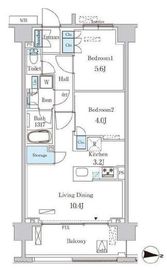 オアーゼ池上テラス 411 間取り図
