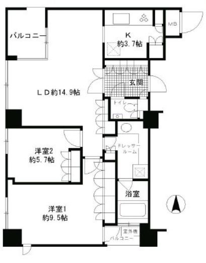 ガーネットコート四谷 706 間取り図