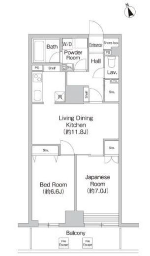 プライムアーバン町屋サウスコート 602 間取り図