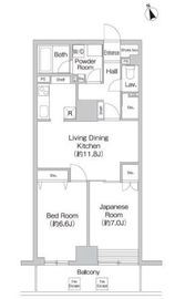プライムアーバン町屋サウスコート 602 間取り図