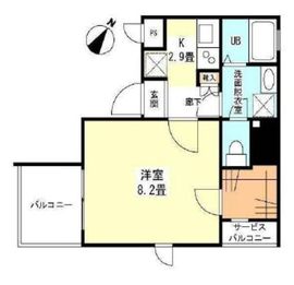 エーエス日暮里 204 間取り図