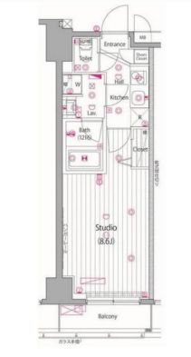 ガーラ・ヒルズ赤坂 5階 間取り図