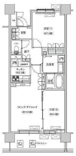 リージア経堂テラスガーデン 706 間取り図