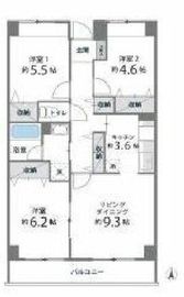 目黒本町マンション 412 間取り図