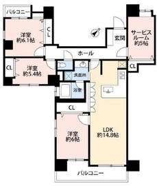 コスモ日本橋浜町 9階 間取り図