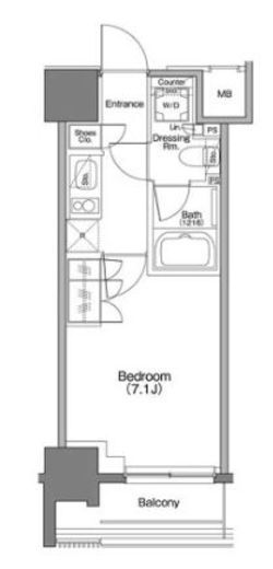ザ・パークハビオ横浜白楽 705 間取り図