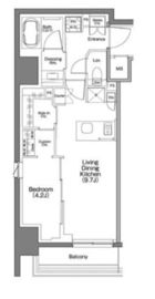 ザ・パークハビオ横浜白楽 411 間取り図
