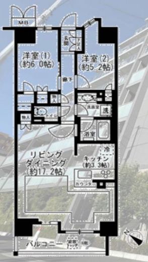 プレミストベイフォートスクエア豊洲 3階 間取り図