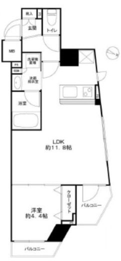フェニックス新横濱クアトロ 7階 間取り図