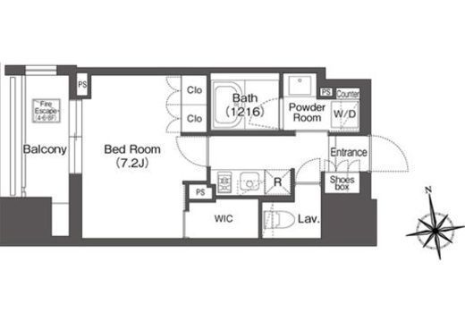 クラッシィハウス大手町 7階 間取り図