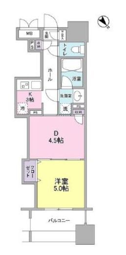 パークフラッツ横濱公園 507 間取り図