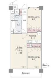 フェールメゾン西大島 513 間取り図
