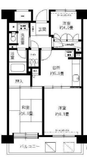フレスコ川崎 410 間取り図