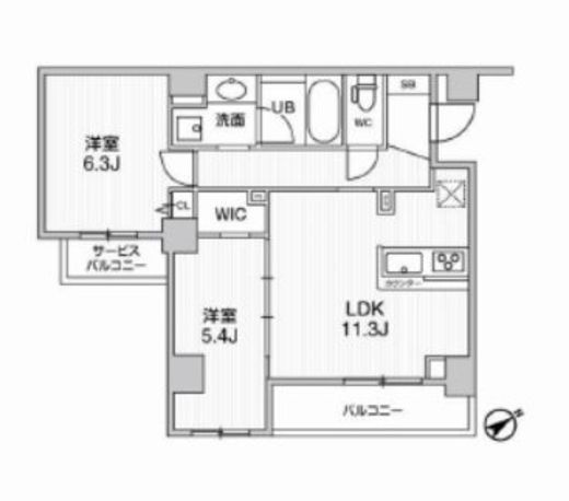リテラス三軒茶屋サウス 5階 間取り図