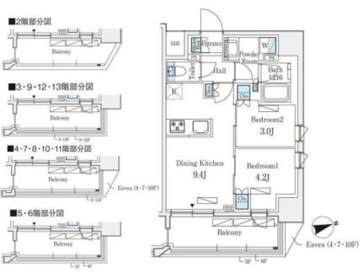 リビオメゾン御茶ノ水EAST 1001 間取り図
