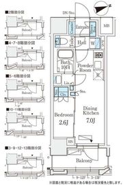リビオメゾン御茶ノ水EAST 604 間取り図