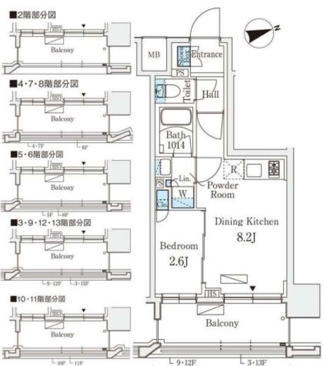 リビオメゾン御茶ノ水EAST 803 間取り図