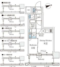 リビオメゾン御茶ノ水EAST 803 間取り図