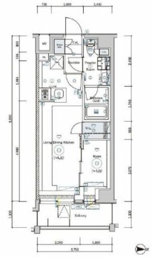 SYFORME TAKADANOBABAⅡ (シーフォルム高田馬場Ⅱ) 5階 間取り図