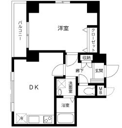 リバーシア佃 401 間取り図