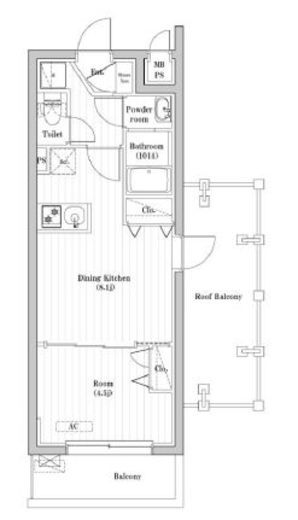 アーバンパーク志村坂上 405 間取り図