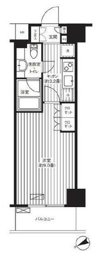 王子神谷パークサイドハイツ 9階 間取り図