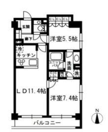 レジディア中落合 C701 間取り図