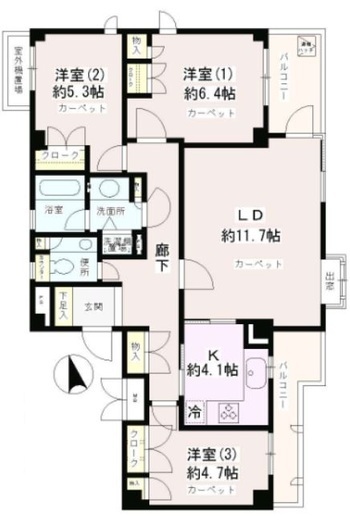 パーク・ハイム池袋本町 5階 間取り図