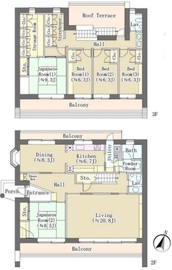 テラス三栄町 2階 間取り図