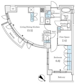 ジェイパーク戸越銀座ブランシェール 2階 間取り図