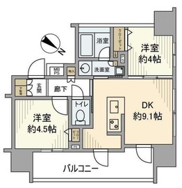 クリオ横須賀中央 13階 間取り図