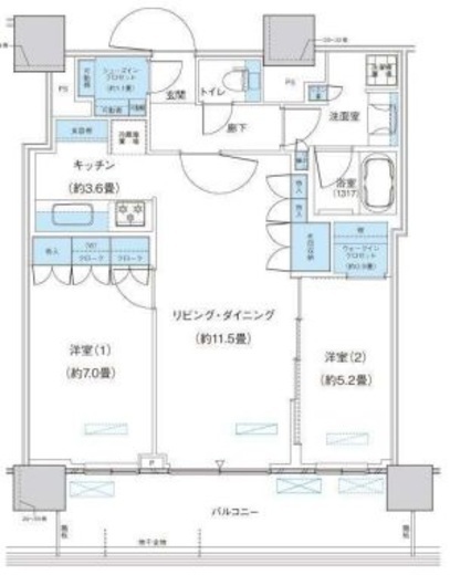 パークシティ柏の葉キャンパス ザ・ゲートタワー ウエスト 3004 間取り図