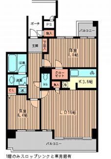 ガーデン文京白山 402 間取り図