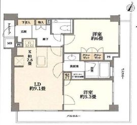 ピアースコード二子玉川 4階 間取り図