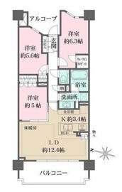 ザ・パークハウス市ヶ尾ウエスト 2階 間取り図