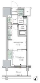 ONE ROOF RESIDENCE TAMACHI (ワンルーフレジデンス田町) 403 間取り図