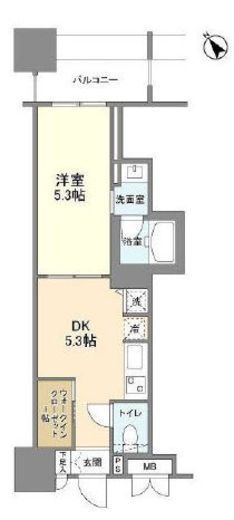 パークフラッツ横濱公園 611 間取り図