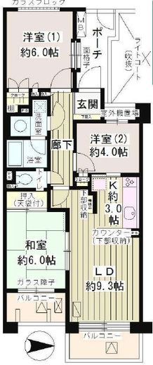 大森パークホームズベイサイドコート 8階 間取り図