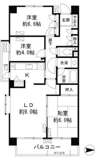 レジデンスシャルマン林試の森 202 間取り図