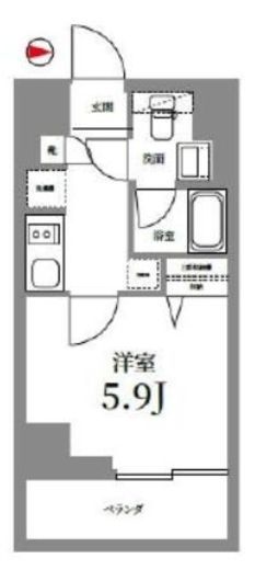 Log武蔵小杉 5階 間取り図