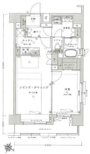 ライオンズクオーレ東京三ノ輪シティゲート 11階 間取り図