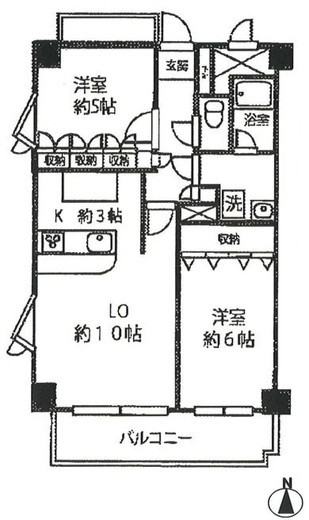 藤和シティホームズ新宿余丁町 2階 間取り図