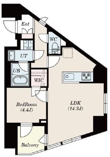 S-RESIDENCE新宿若松町 (エスレジデンス新宿若松町) 1001 間取り図