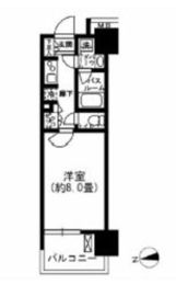 セントラルプレイス新宿御苑前 6階 間取り図