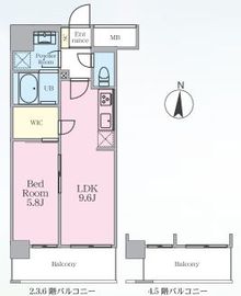 Kran Chitose (クラン千歳) 202 間取り図